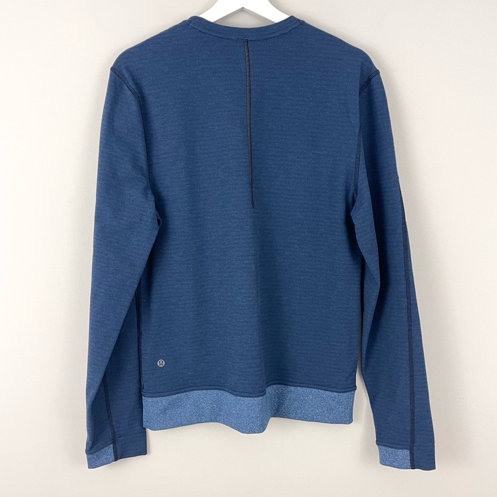 Lululemon Heather Blue Performance Pullover Crewn… - image 5